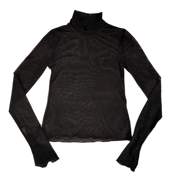 NWOT | Zara Mock Neck Mesh Top | US S. - Picture 2 of 5